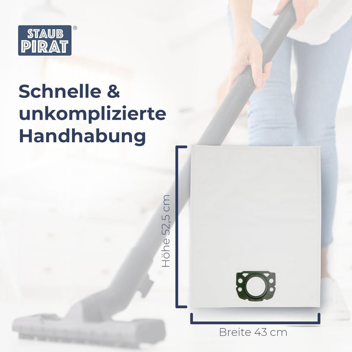 10 Staubsaugerbeutel geeignet für Kärcher WD 4, WD 5, WD 6 P, Vliesfilterbeutel wie KFI 487 ersetzt