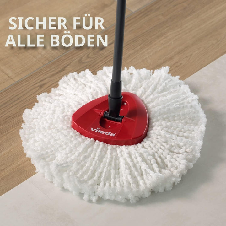 Vileda Turbo Classic Mop Nachfüllkopf, Microfaser, weiss, 2 Stück, 2 2 Stück Mopp-Nachfüllkopf Singl