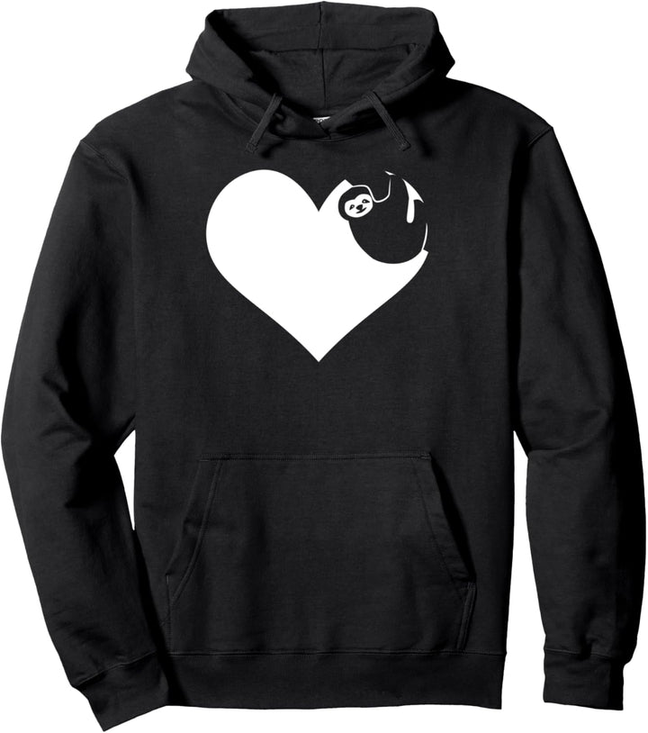 Faultier Herz Silhouette - Faultier Pullover Hoodie