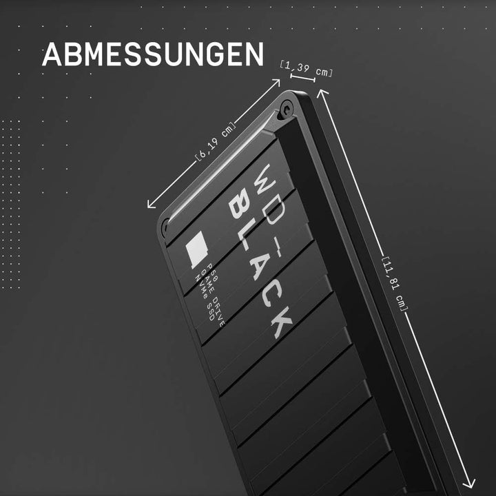 WD_BLACK P50 Game Drive SSD 4 TB externe SSD (SuperSpeed USB 3.2 Gen 2x2, stossfest, Lesegeschwindig