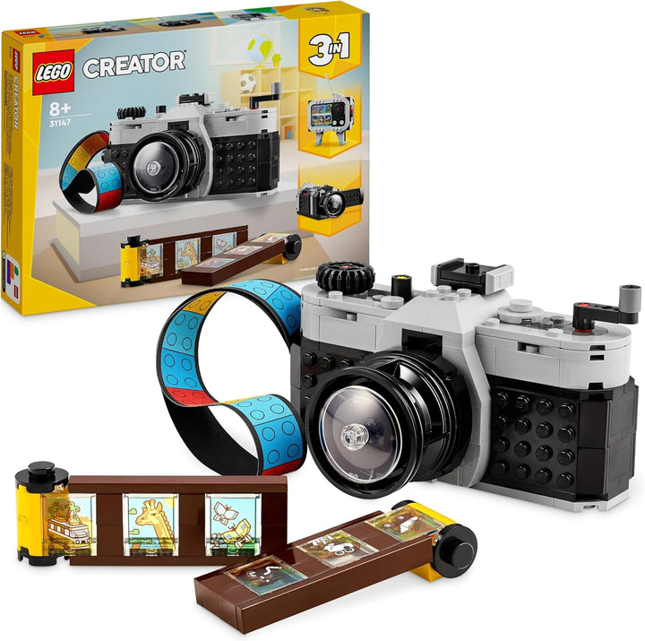 LEGO Creator 3in1 Giesskanne mit Blumen Set, Kinderzimmer-Deko & Creator 3in1 Retro Kamera Spielzeug