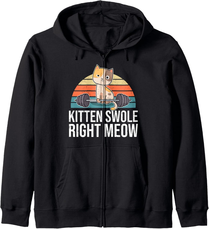 Lustiger Fitness Workout Athletik Spruch I Katze Kapuzenjacke