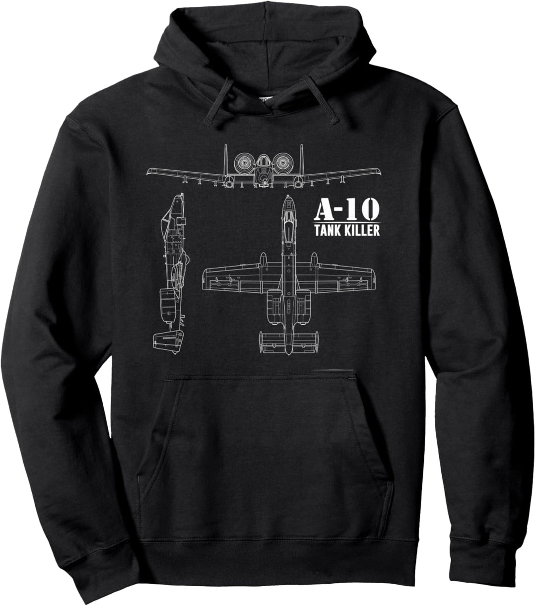 A-10 Warthog Panzerkiller Air Force Thunderbolt Pullover Hoodie