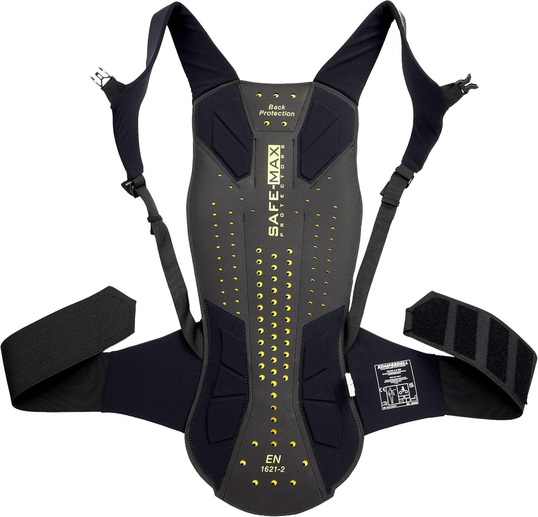 Safe Max® Rückenprotektor Motorrad Herren und Damen Umschnall-Rückenprotektor 3.0, spezielle ergonom