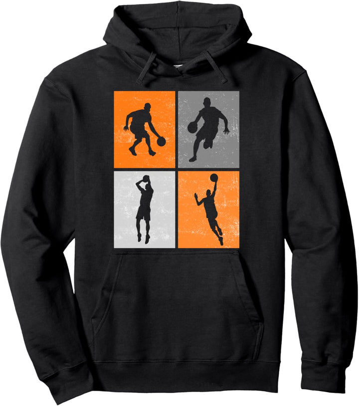 Basketball-Silhouette, Spieler, Herren, Damen, Saison Coach, Bball Pullover Hoodie