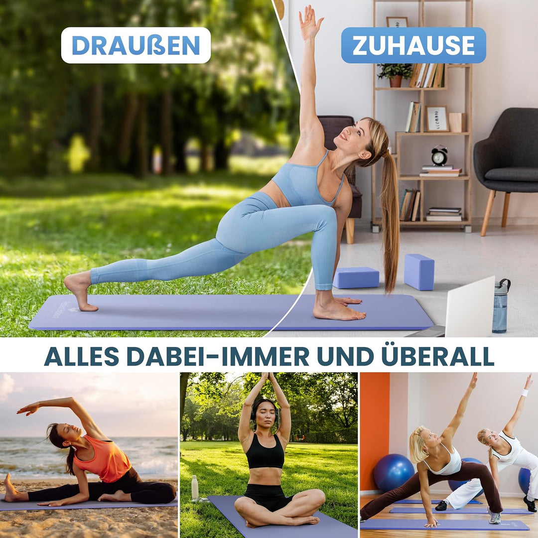 Perfect Balance® Yoga Matten Set [Premium Erfahrung] - Hochwertiges TPE-Material, Rutschfeste Oberfl