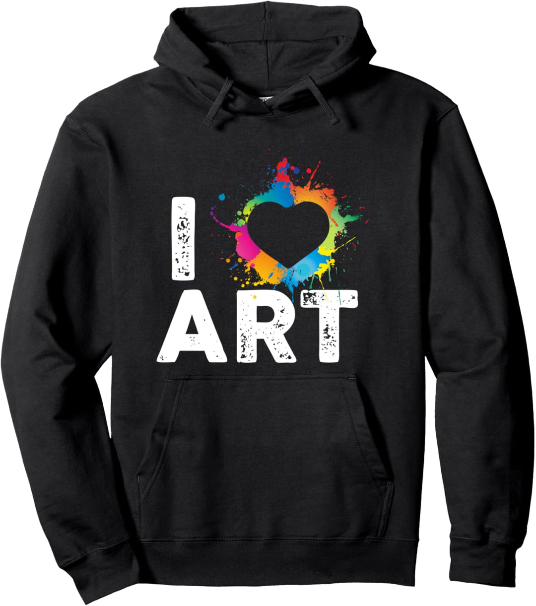 Ich liebe Kunstgeschenke für Lehrerinnen Lehrer Künstlerin Pullover Hoodie