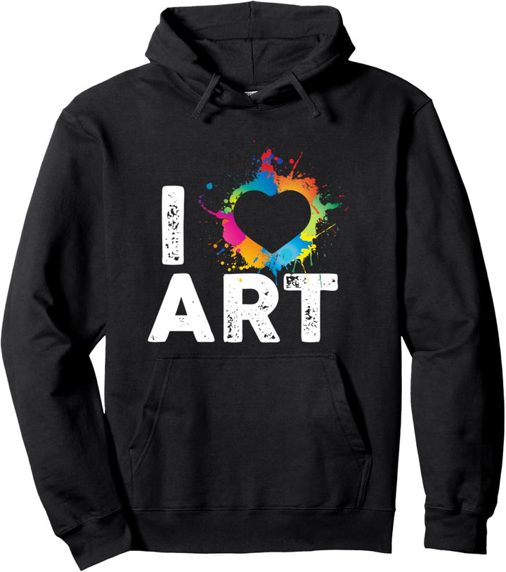 Ich liebe Kunstgeschenke für Lehrerinnen Lehrer Künstlerin Pullover Hoodie