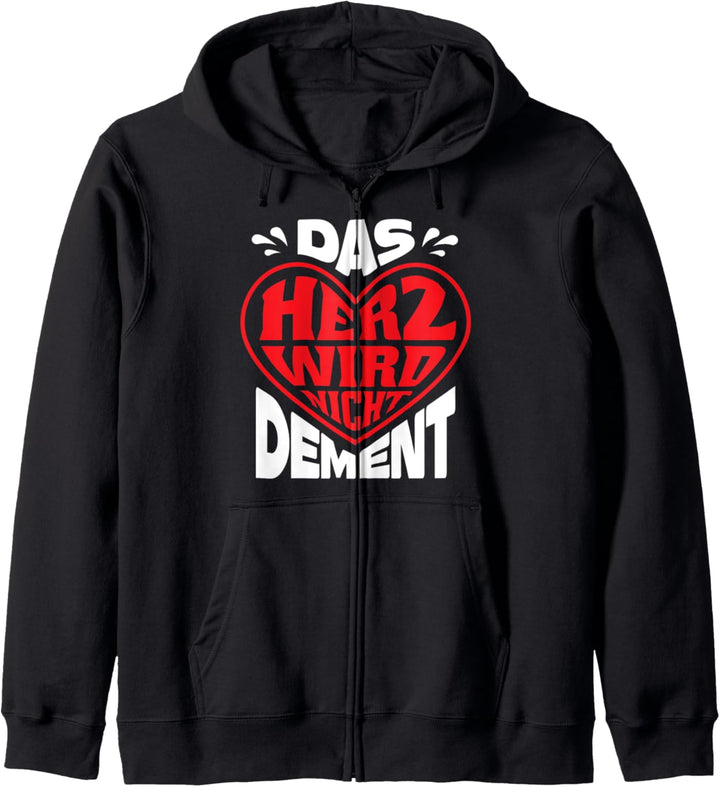 Das Herz wird nicht dement Pflegehelfer Pflegefachkraft Kapuzenjacke