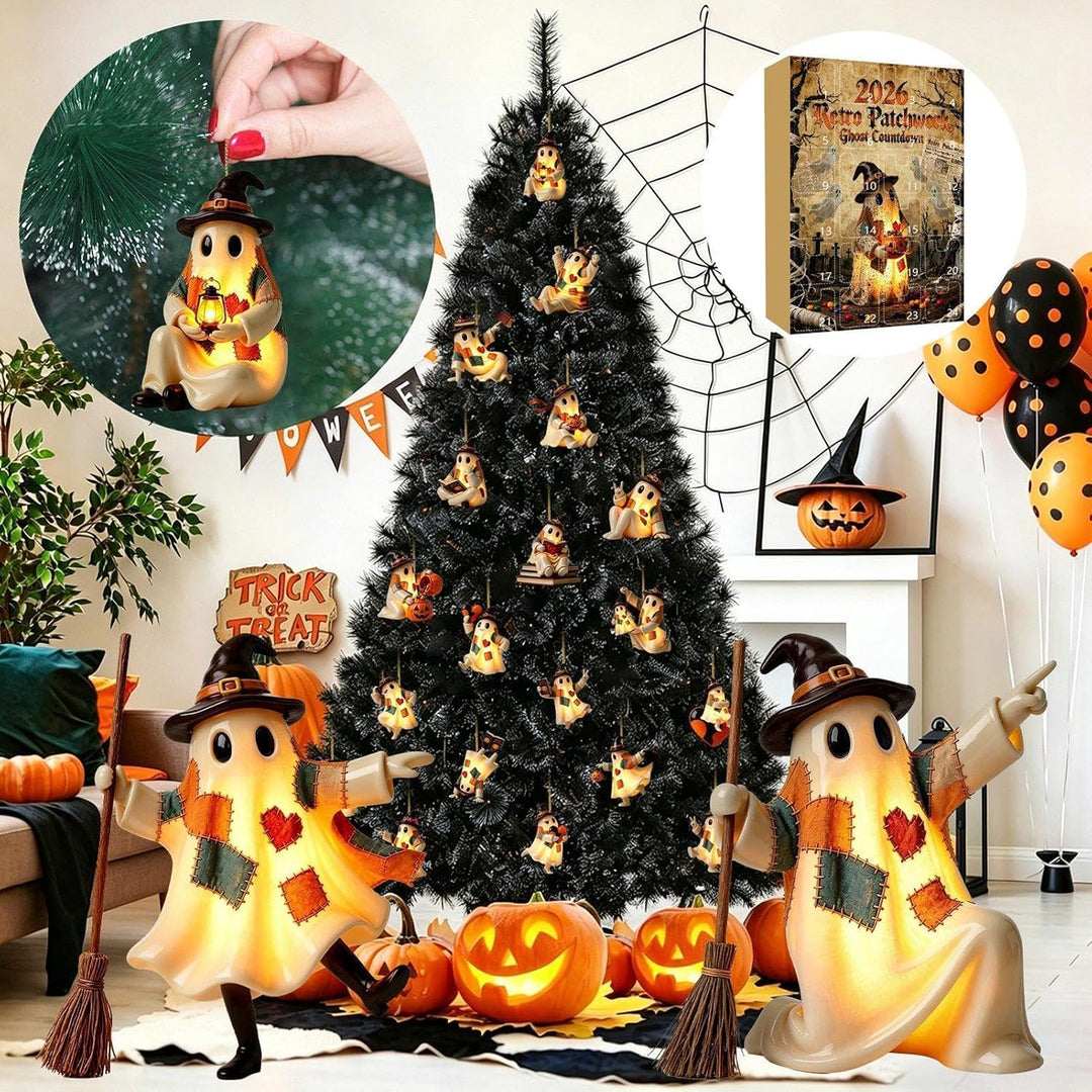 Halloween Countdown -Ornamente 2D-Acryl Wiederverwendbare 24-Tage-Requisite | -Ornamente Countdown-K