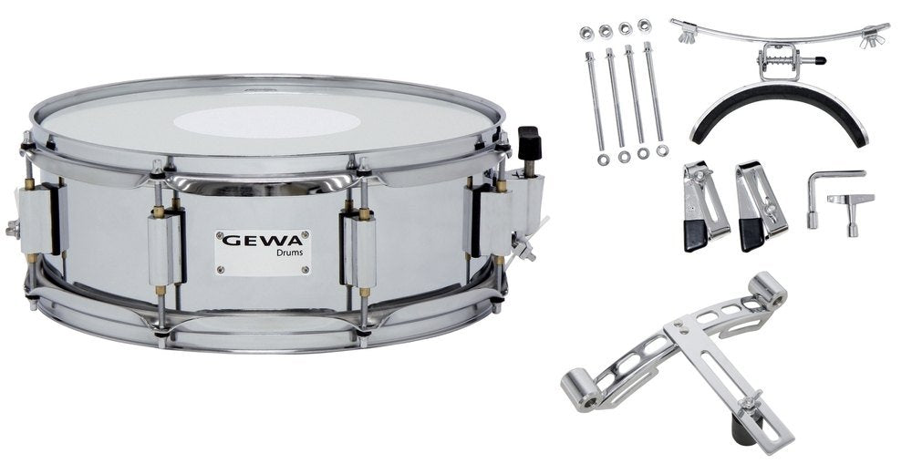 GEWA Marschtrommel, kleine Trommel 13x5" Birkenkessel weiss foliert kleine Trommel 13 x 5" weiss, kl