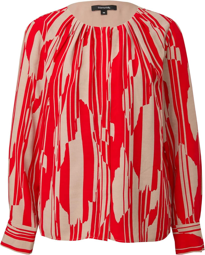 comma Damen Bluse 44 30a1 Rot, 44 30a1 Rot