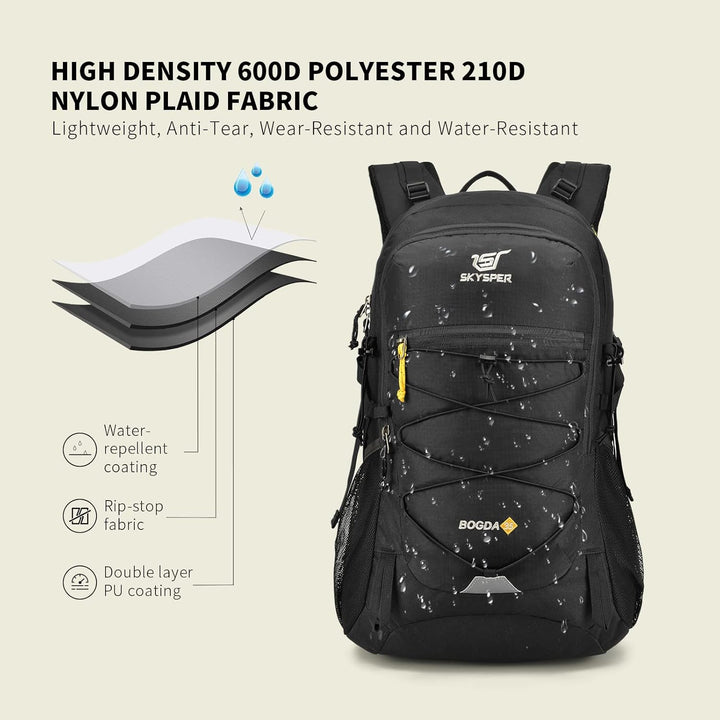 SKYSPER BOGDA 35 Wanderrucksack 35L Camping Backpack mit Rückenbelüftung & Trinksystem Trekkingrucks
