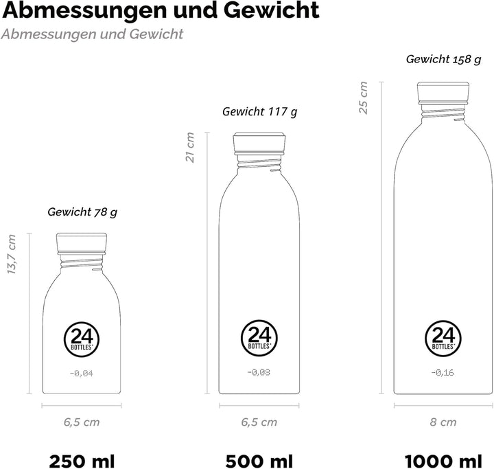 24 Bottles Urban Bottle Trinflasche aus lebensmittelechtem Edelstahl in der Farbe Stone Dusty Pink,