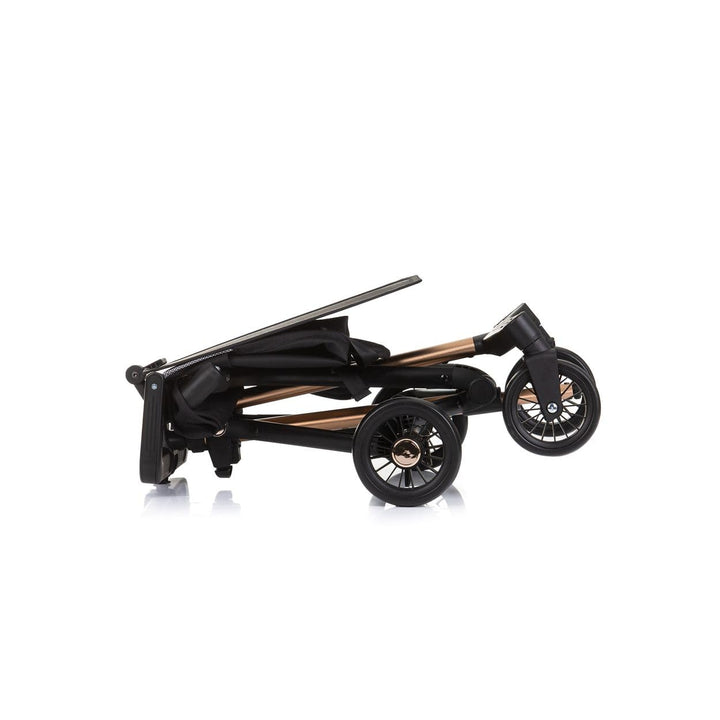 Chipolino Kinderwagen, Buggy Unique Aluminiumrahmen faltbar 3-Punkt-Gurt Tasche schwarz, schwarz