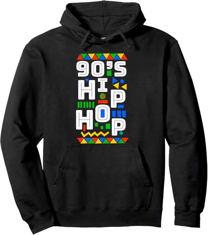 90er Jahre Hip Hop Vibes Retro-Muster Pullover Hoodie