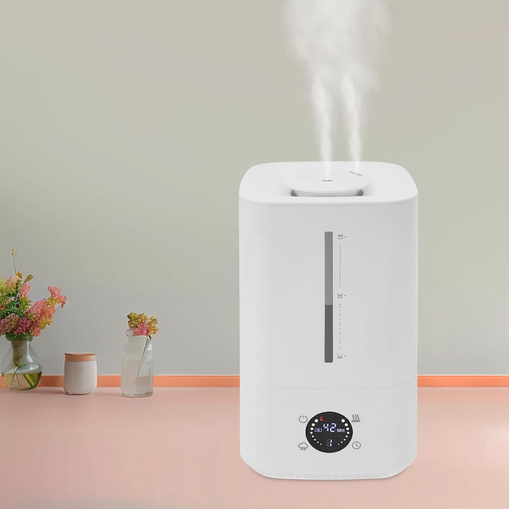 Luftbefeuchter 6L Heiss Kalt Nebel 20-40dB für Schlafzimmer Wohnzimmer | 2-in-1 Heiss Kalt Nebel - 4