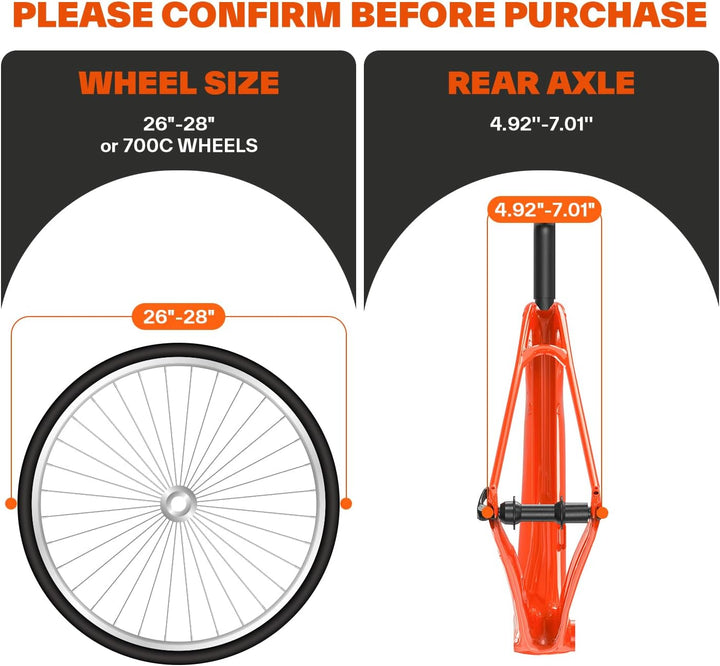 Sportneer Rollentrainer Fahrrad - Magnetischer Rollentrainer für 26-28" & 700C Schnellspanner Vorder