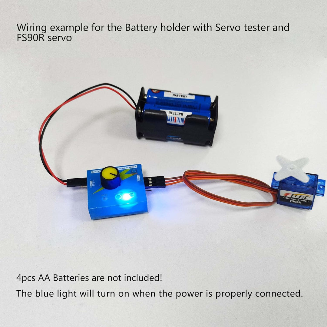 Micro Servo Tester Kit,9g Servo Motor 360°+3CH Digital Servo Tester ESC Speed Controller Checker+AA