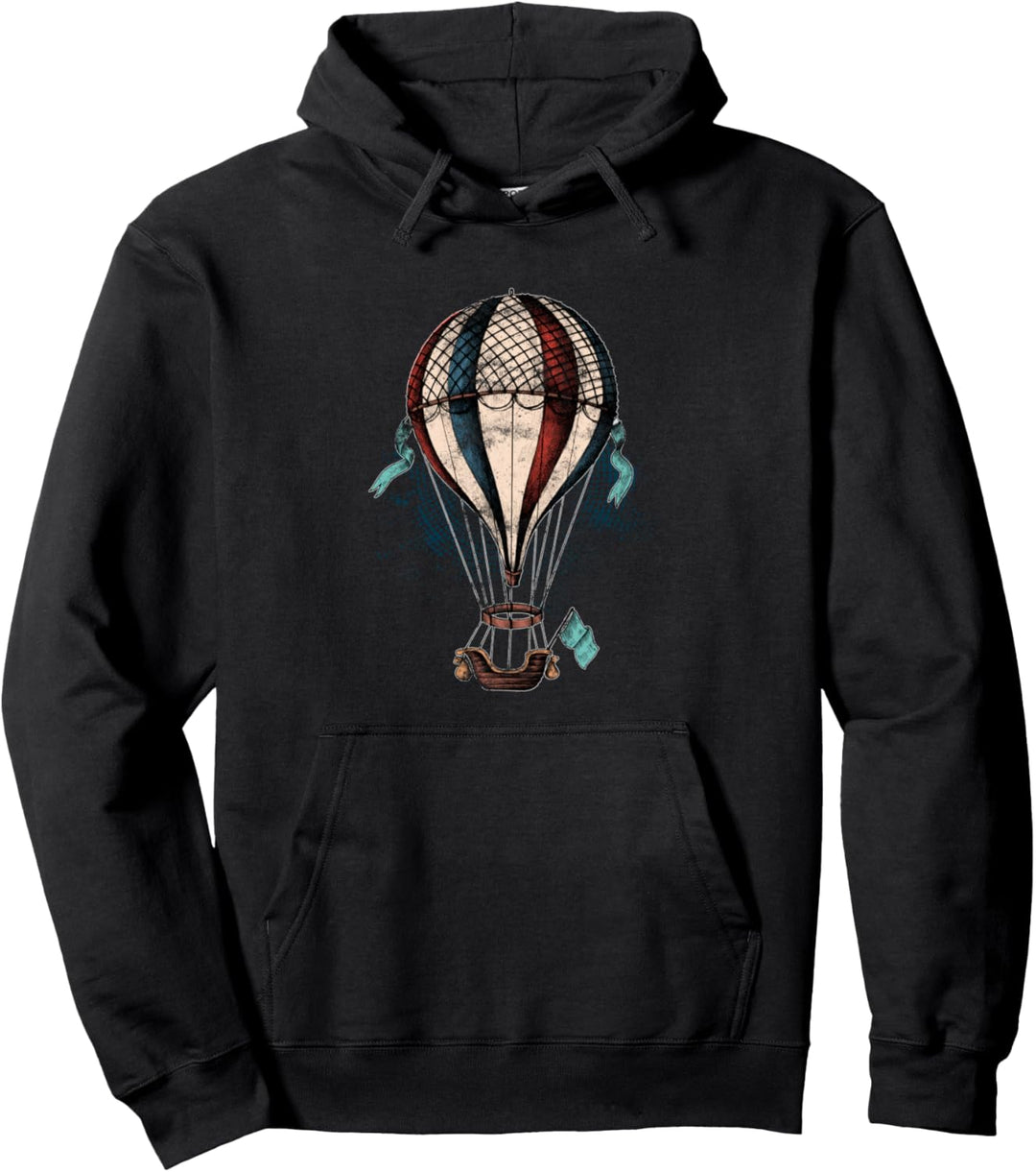 Ballonfliegen Vintage Ballonfahrer Heissluftballon Pullover Hoodie