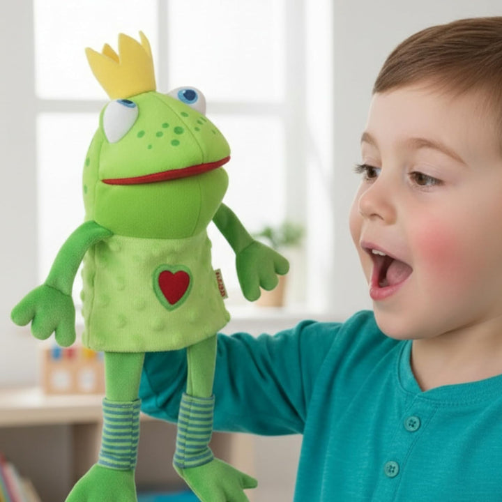 HABA 300490 - Handpuppe Froschkönig