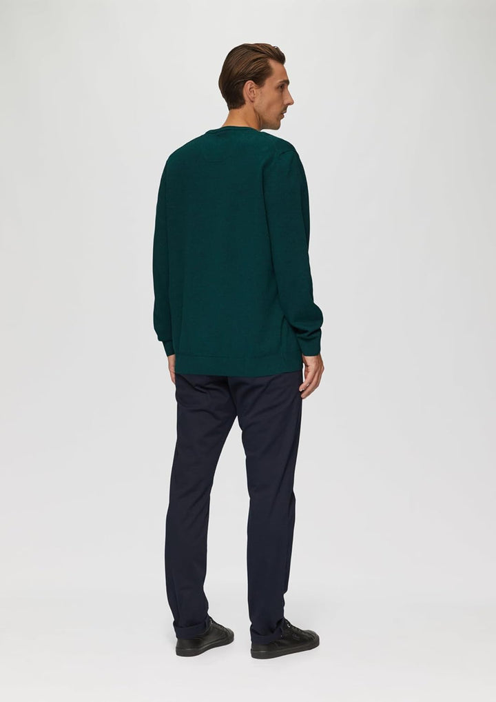 s.Oliver Baumwollpullover mit Logo-Stickerei L Petrol, L Petrol
