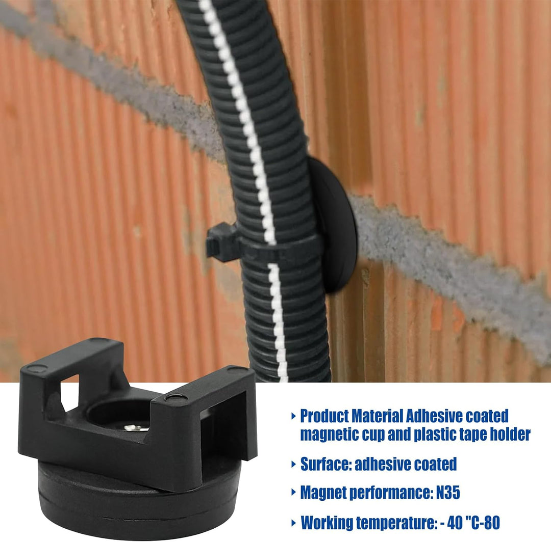 20 Stück Magnetische Kabelbinder Magnethalter Magnet Kabelklemmen Magnetclips Kabel Halterungen Kabe