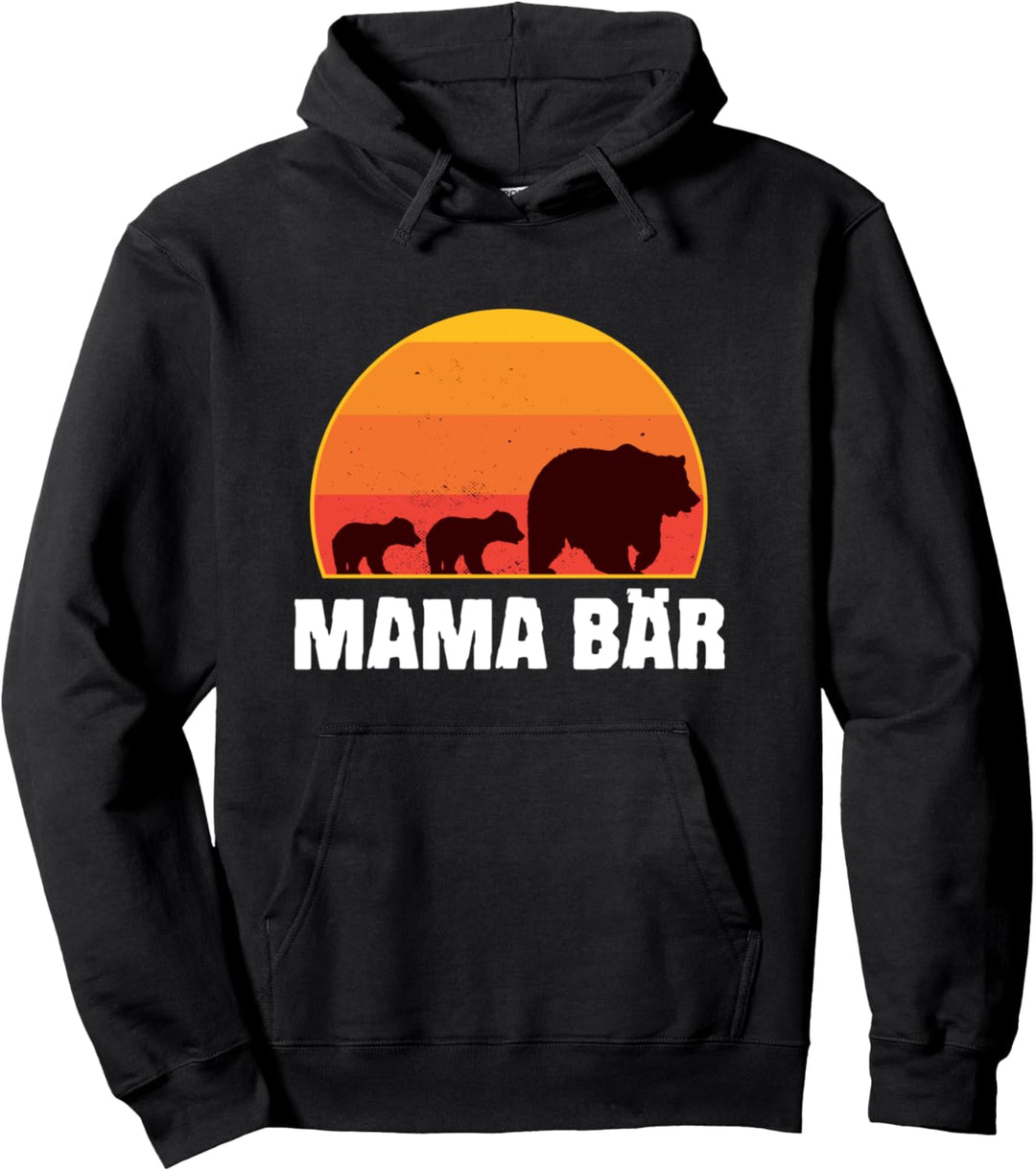 Mama Bär - Mutter von Zwillingen. Retro Pullover Hoodie