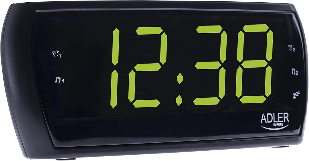 Radiowecker Uhrenradio Uhr Wecker AM/FM Radio Helligkeitsregler mit extra grossem Display Single, Si