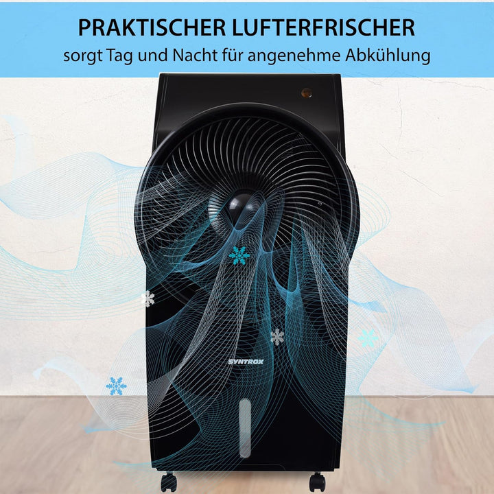 Syntrox Germany 4 in 1 Luftkühler Luftbefeuchter Lufterfrischer und Ventilator AC-95W-B 8L Blowy Rem