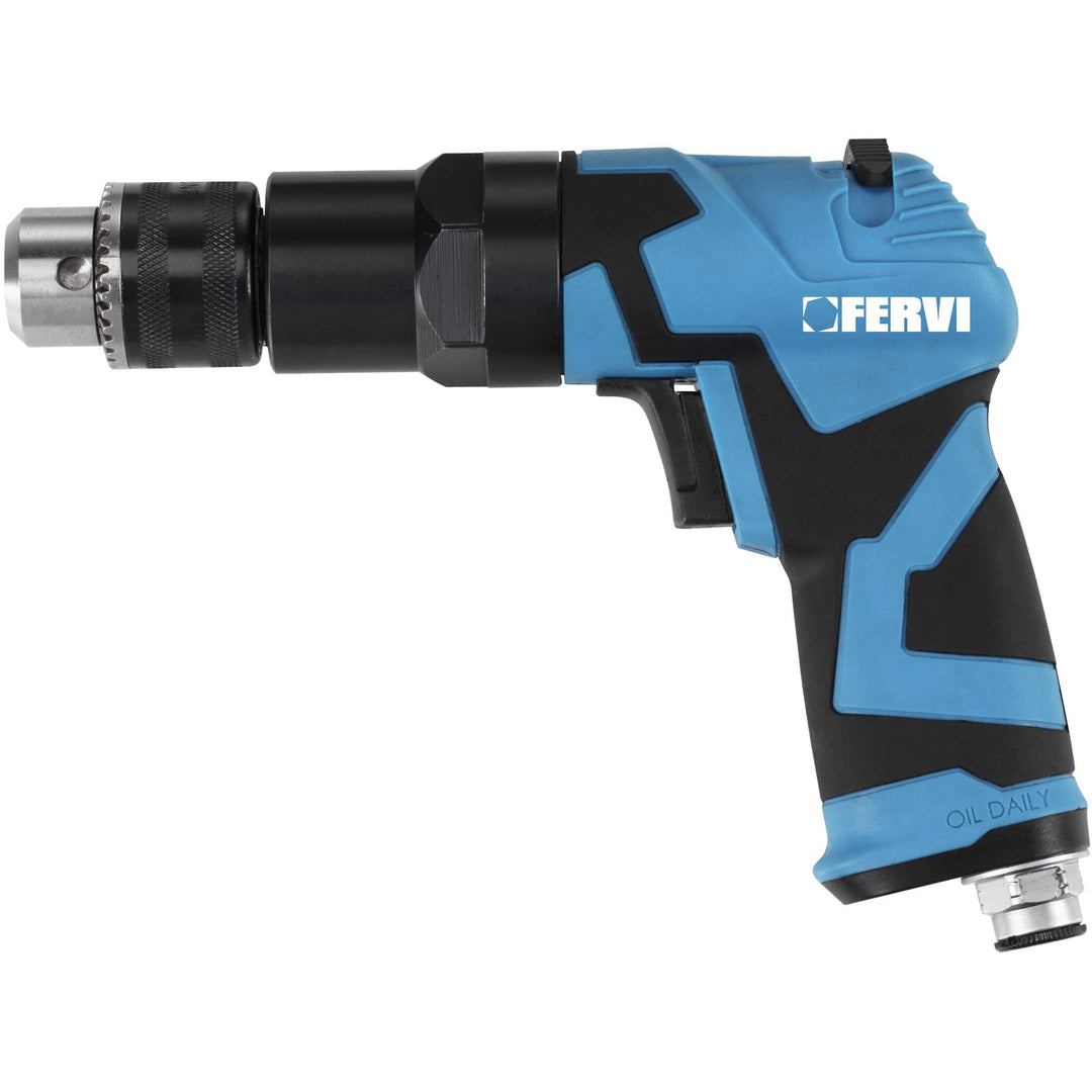 Fervi 418 Revers Ibile Pneumatikbohrmaschine, Cyan/Schwarz