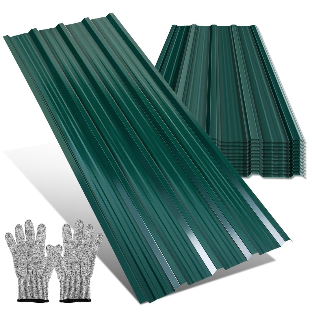 12x Trapezblech Profilblech 129 x 46 cm = 7 m², Verzinkter Dachblech Wellblechplatten für Dach 0,25