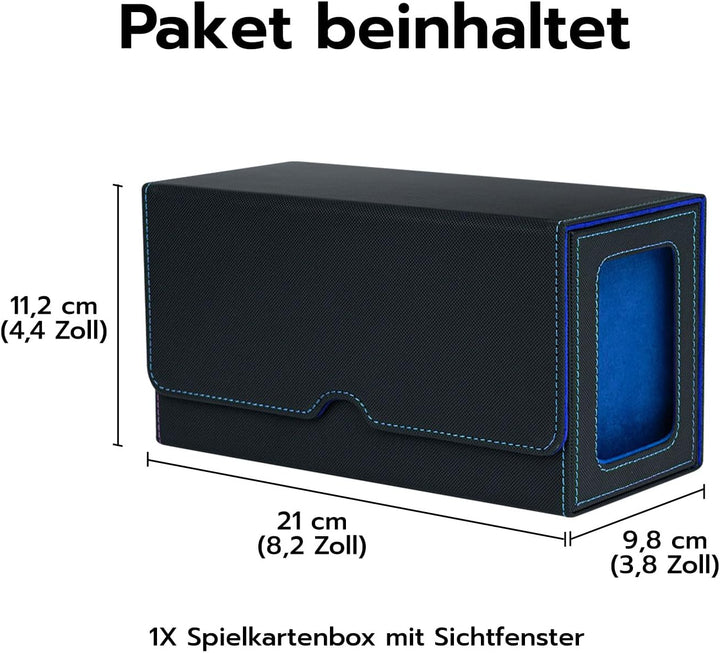 Doppelschicht Card Deck Box für MTG, 2 Commander Displays, passt für 200 Doppelt Eingehüllte Kartens