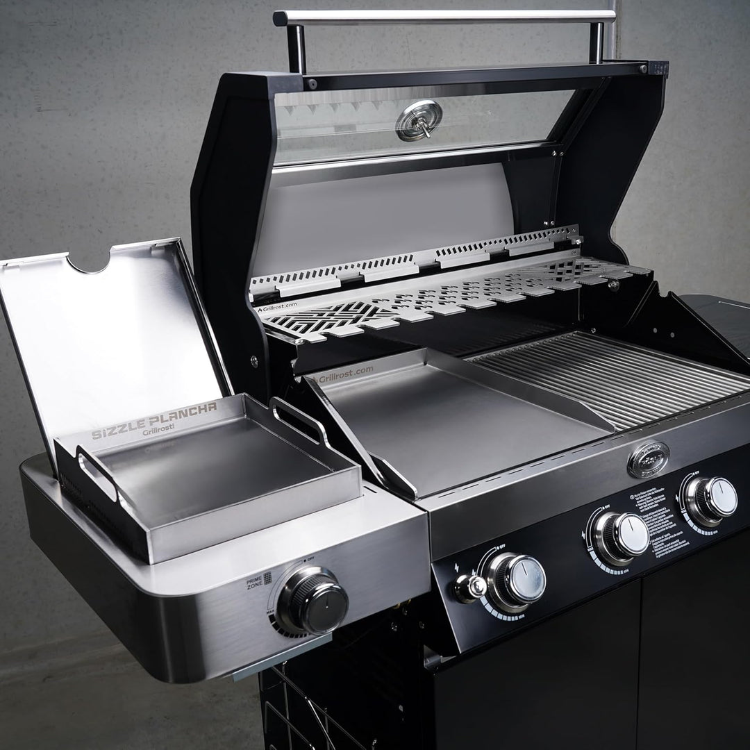 Grillrost.com Das Original Edelstahl Grillplatte | Plancha 45x34cm - passend für Napoleon LE/LEX/Pre