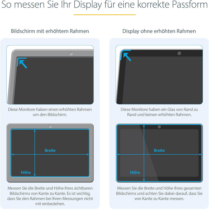 StarTech.com Blickschutzfolie für 24 Zoll Display - 16:9 Widescreen - Computer Monitor Sichtschutz -