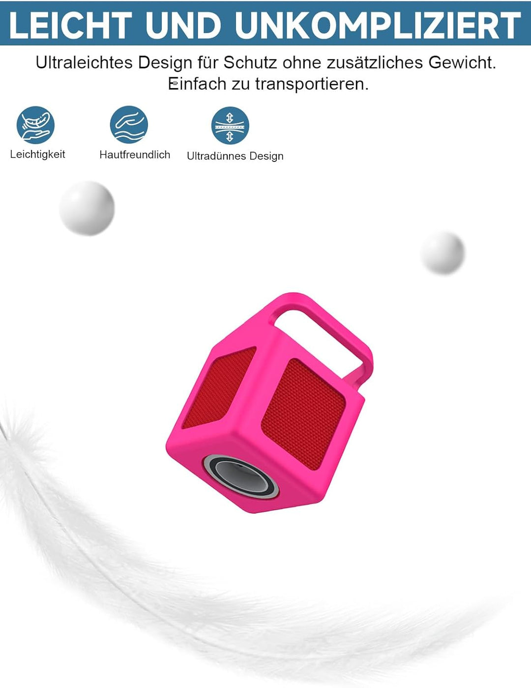 Silikon-Schutzhülle mit Griff für Tonies Toniebox 1 Lautsprecher, stossfeste, fallgeschützte Hülle,