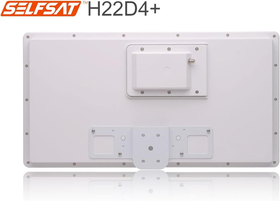 Selfsat H22D4+ 4 TV Teilnehmer SAT Flachantenne Flat +Profi Fensterdurchführung Full HD