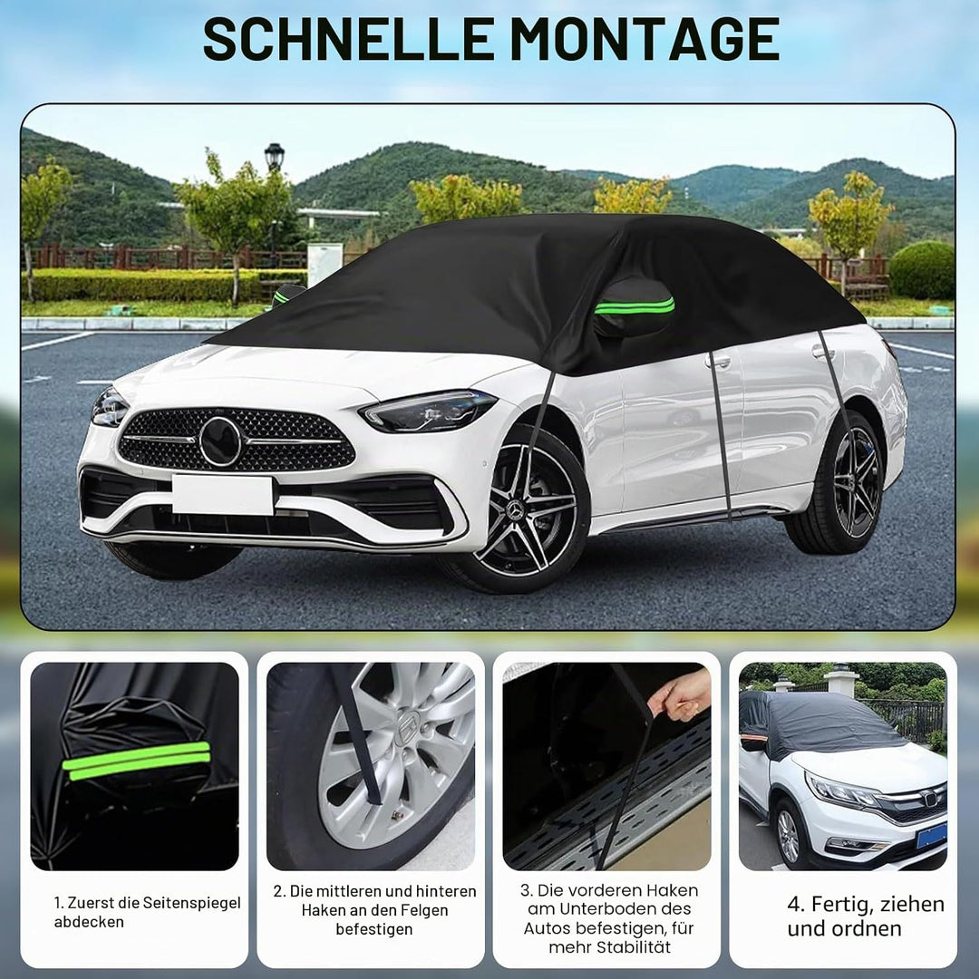 Auto Halbgarage Wasserdicht Universal Halbgarage Autoabdeckung, Abdeckplane Auto All Weather, Wasser