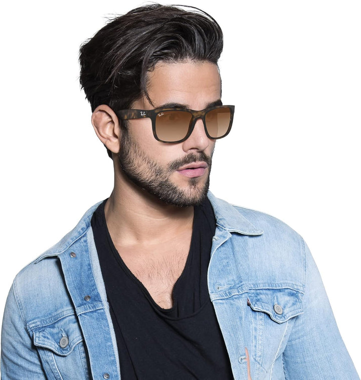 Ray-Ban unisex Justin Sonnenbrille, Rot(Rot/Blau), 51 51 Braun (Gestell: Braun (Light Havana) Glas: