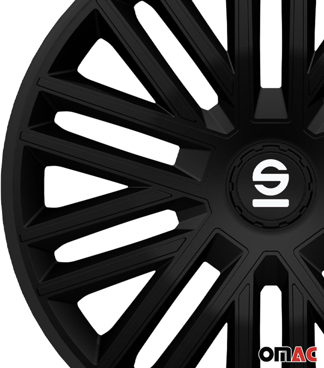 Sparco Radzierblenden Bergamo - 16-Zoll - Schwarz - Satz mit 4 Stück