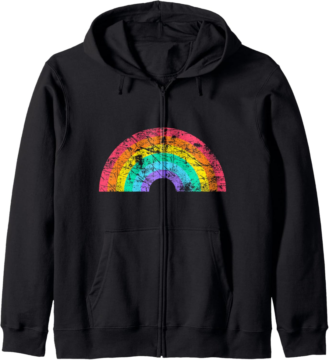 Vintage Regenbogen Flagge Homosexuell Stolz LGBT Bewusstsein Kapuzenjacke