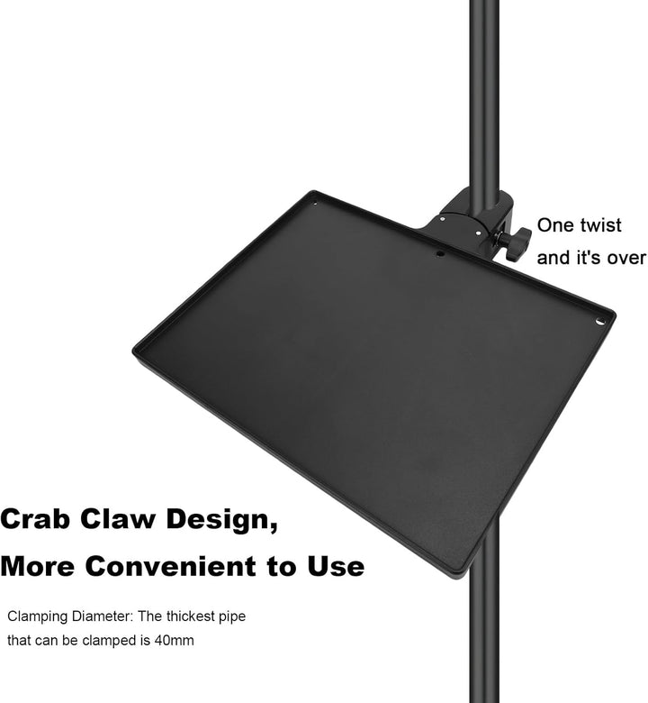 Microphone Stand Ablage, 27 x 28 x 3,5 cm Mikrofonständer Tablett Krabbenklemme Tisch Mikrofonstände