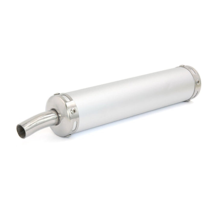 sourcing map Universal Motorrad Schalldämpfer Endrohr - 280mm x 60mm in Silber Ton
