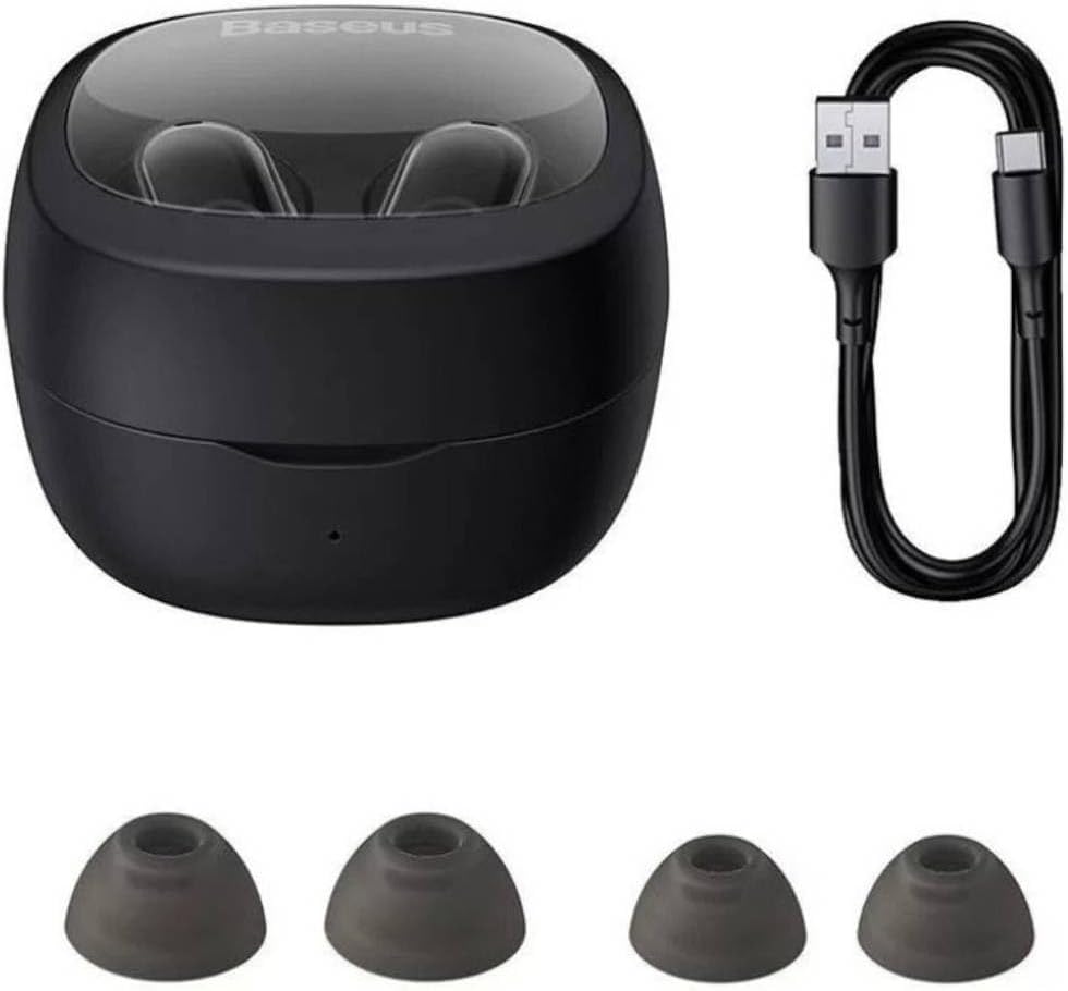 Bezdrátová sluchátka Baseus Bowie WM02 TWS, Bluetooth 5.0 (černá) OS