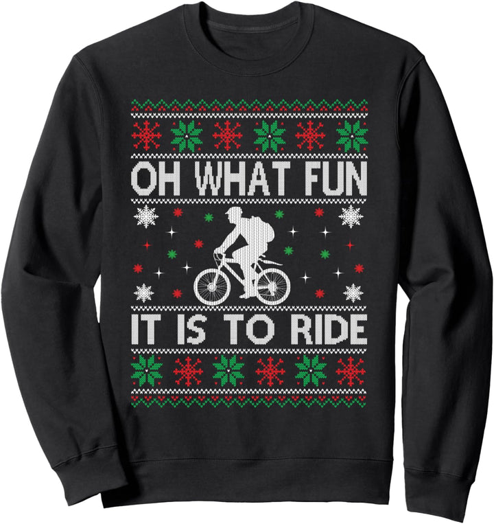 Weihnachtspullover-Mountainbike Fahrrad Hässlicher Sweatshirt