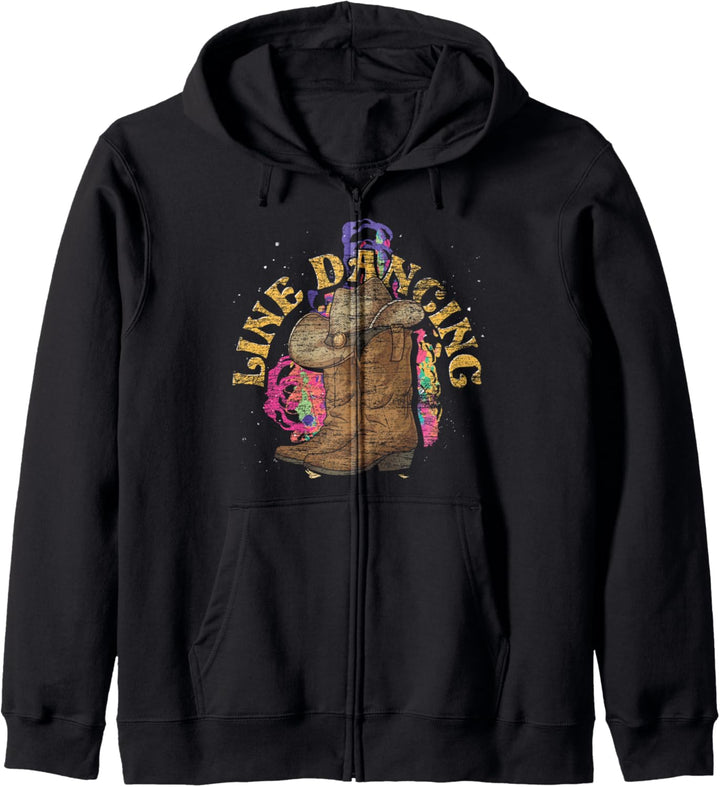 Line Dancing Cowboy Stiefel Hut Country Line Dance Kapuzenjacke