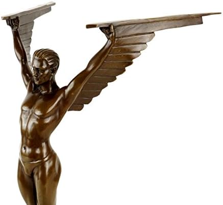 Kunst & Ambiente - Icarus Art Deco Skulptur aus Bronze - signiert Gennarelli - Mythologische Figur -