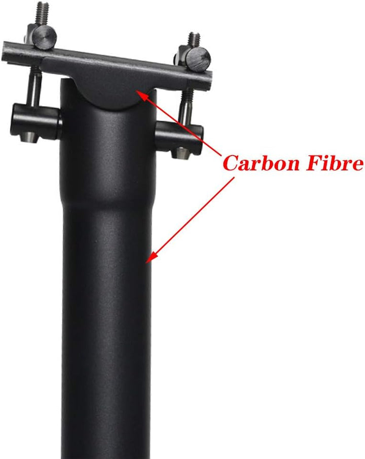 QIKU Carbon Fahrrad Sattelstützen MTB Sattelstütze/Rennrad Sattelstütze 27.2/31.6 * 350/400MM 27.2×4