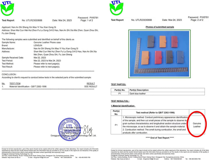 LENSUN Echtleder Hülle für iPhone 14 Pro, Handyhülle [Echtes Leder][Magnetverschluss][RFID Schutz] H