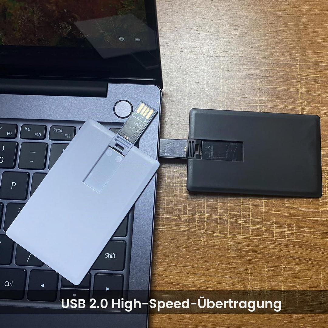 USB-Speicherstick, 8 GB, 10 Stück, Kreditkarten-Design Schwarz 2 GB